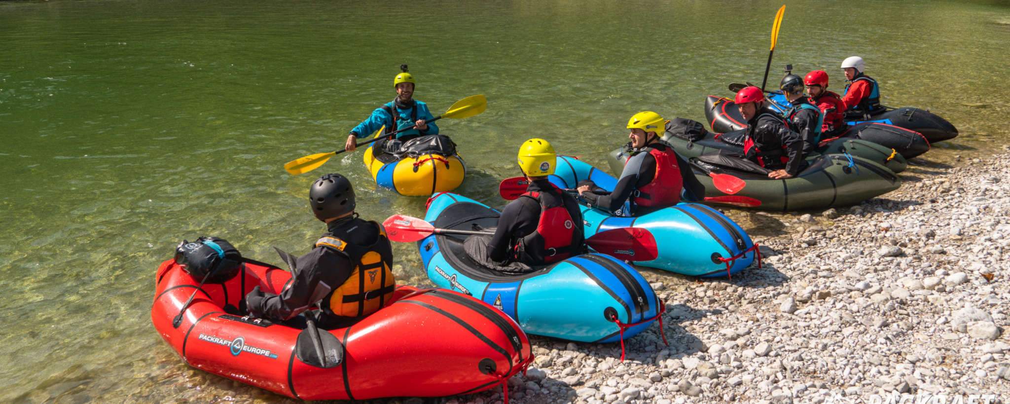 Packraft Guides on the Salza